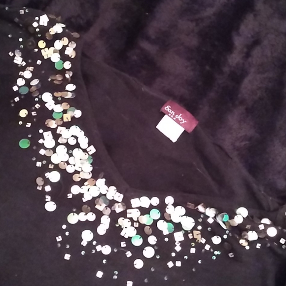 San Joy cotton sweater w/sequins - Picture 4 of 7